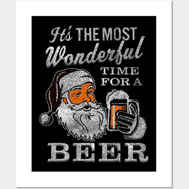 It's the Most Wonderful Time For a Beer Funny Wall Art by rajtuls